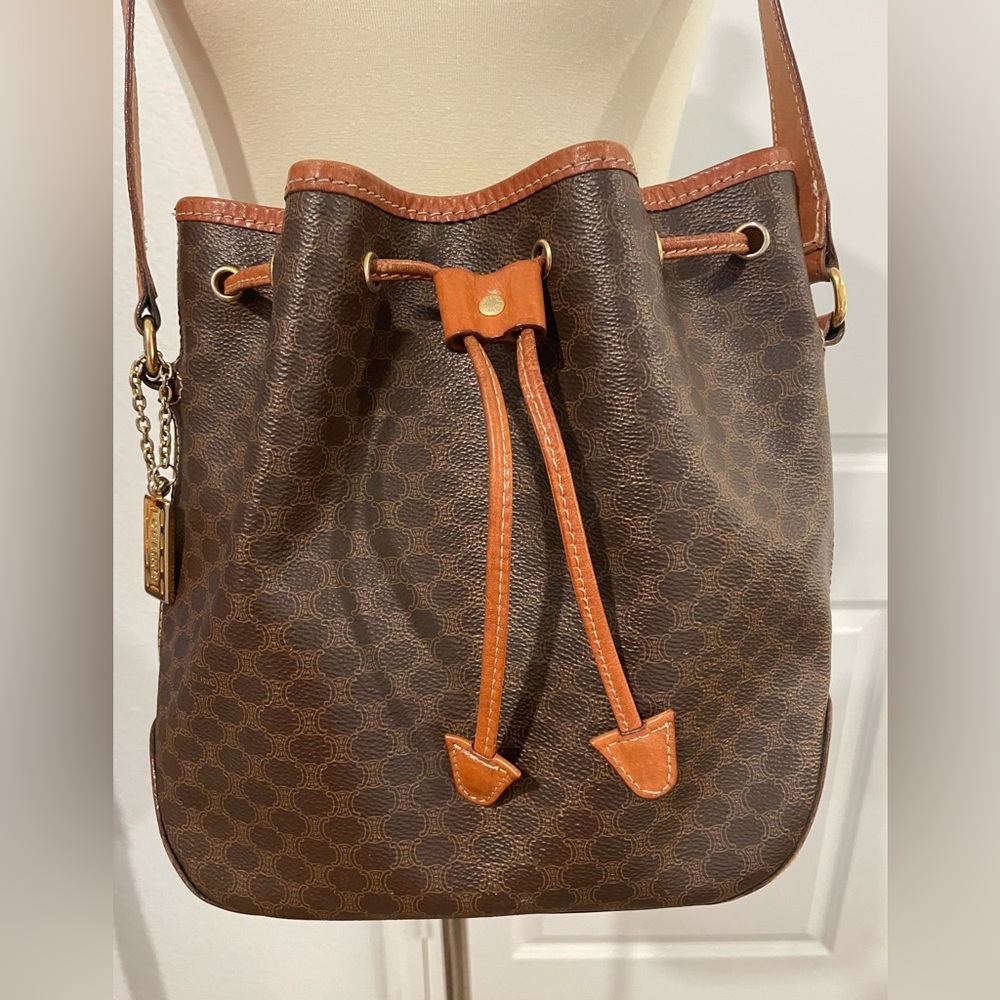 Authentic Vintage Celine Drawstring Shoulder Bag - image 1
